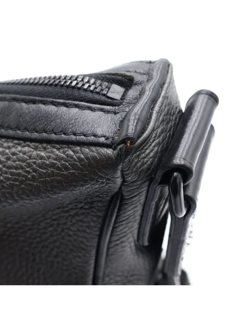 Louis Vuitton Alpha Hobo Shoulder Bag Black Leather Silver